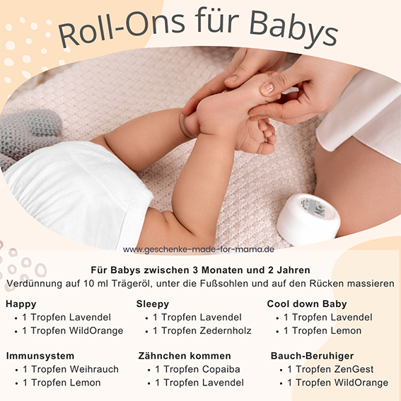 Roll Ons für Babys aus ätherischen Ölen selbermachen Blog Geschenke made for Mama