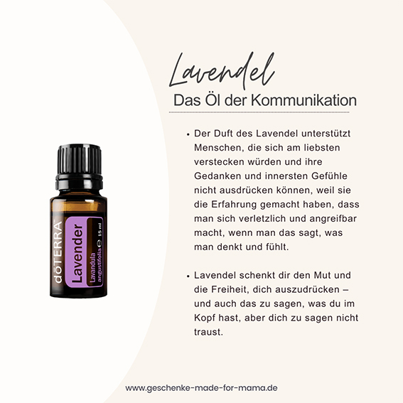 doTERRA reines Öl aus echtem Lavendel ätherisches Öl der Kommunikation Blog Geschenke made for Mama
