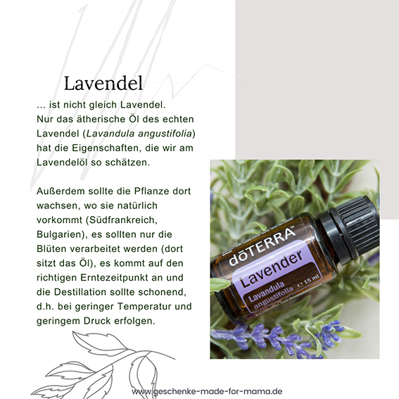 Ätherisches Lavendelöl aus echtem Lavendel Blog Geschenke made for Mama