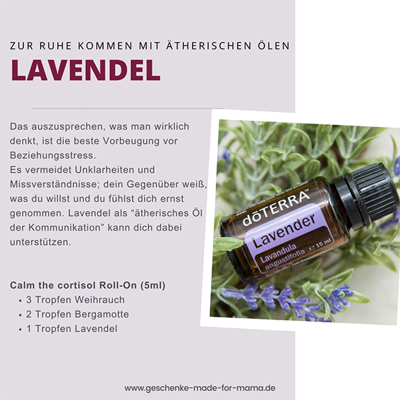 Ätherische Öle gegen Stress doTERRA Lavendel Blog Geschenke made for Mama