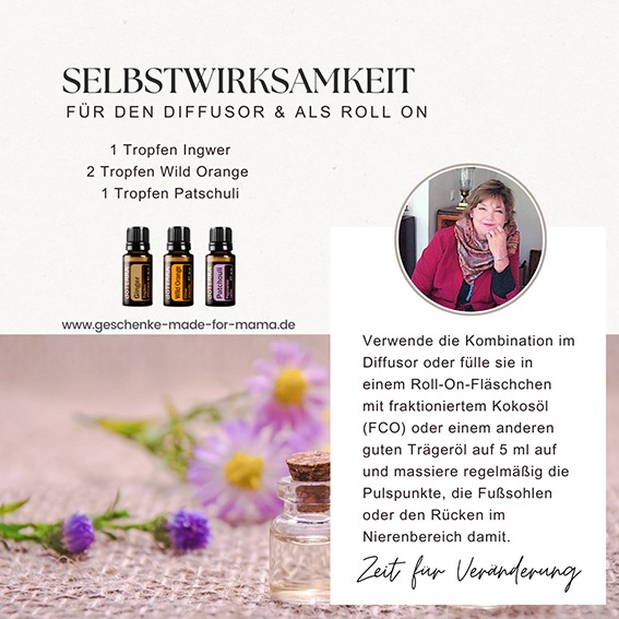 DIY ätherische Öle Mischung Ingwer Selbstwirksamkeit und gegen Aufschieberitis 
