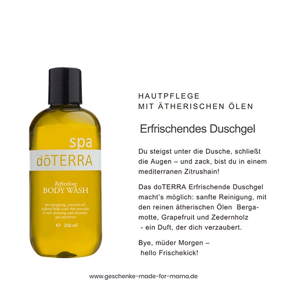 Hautpflege-mit-aetherischen-Oelen-Erfrischendes-Duschgel doTERRA Erfrischendes Duschgel Hautpflege mit ätherischen Ölen