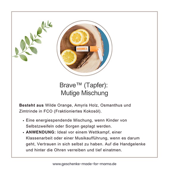 Brave ermutigende Mischung der doTERRA Kids Collection für Kinder ab 4 Jahren mit Wildorange, Amyris, Osmanthus und Zimt