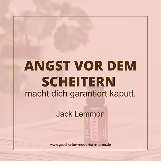 Angst vor dem Scheitern überwinden und loslassen lernen – Zitat von Jack Lemmon