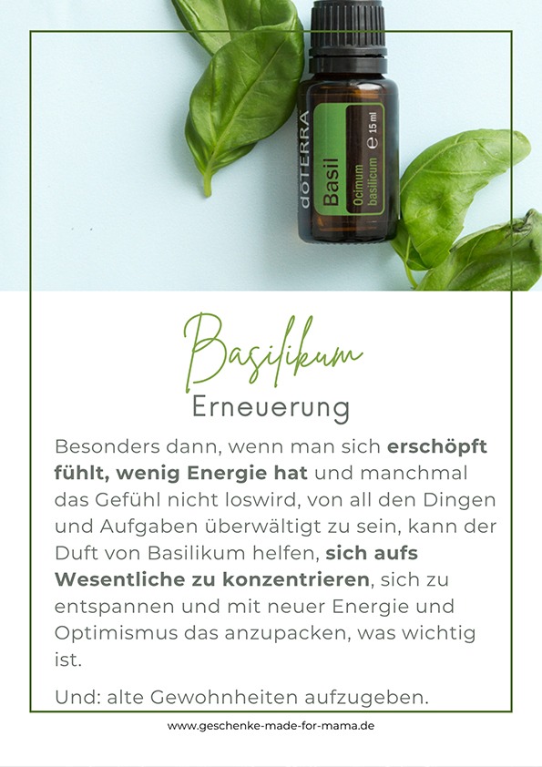 Basilikum ätherisches Öl für Klarheit und Fokus – hilft bei Überforderung loszulassen und neue Energie zu finden