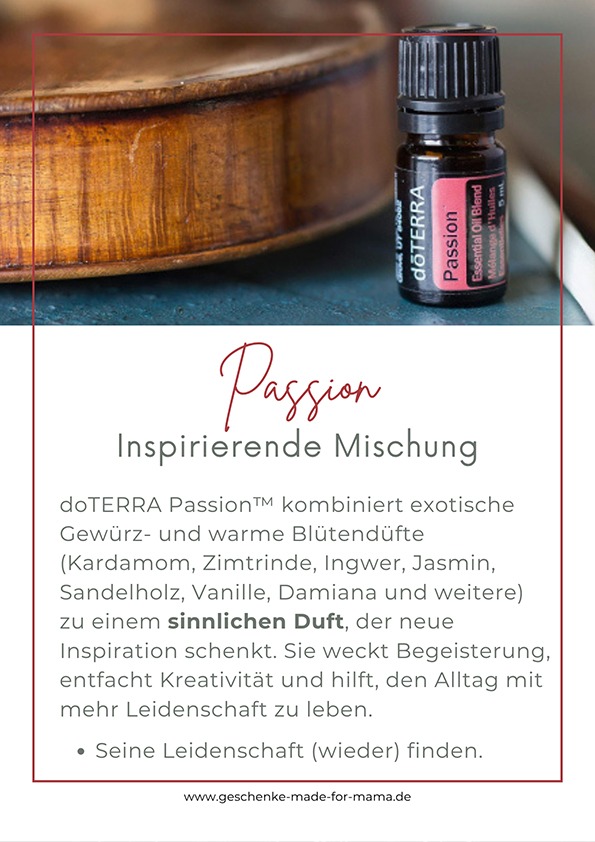 doTERRA Passion ätherische Ölmischung für Inspiration und Leidenschaft – hilft Antriebslosigkeit zu überwinden und neu zu starten