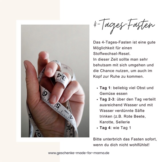 Abnehmen mit ätherischen Ölen 4 Tages Fastenkur Blog Geschenke made for Mama