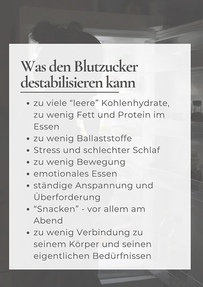 Blutzucker, Ernährung und Stress | Blog Geschenke made for Mama Ausgewogene Mahlzeit mit Gemüse, Vollkornprodukten und Eiweißquellen für eine bewusste Ernährung