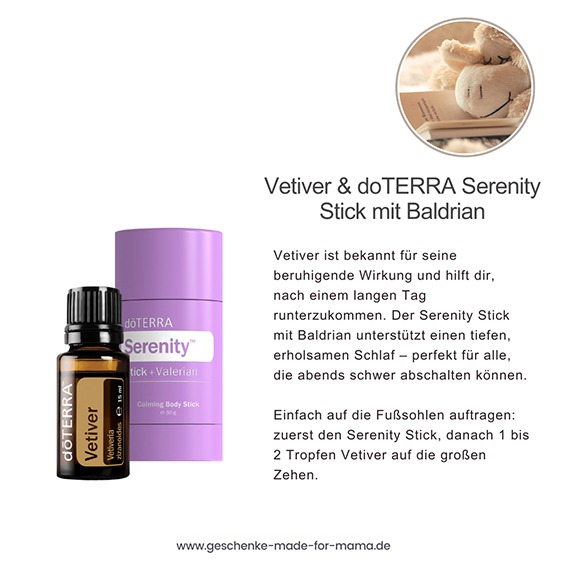 Besser-schlafen-mit-aetherischen-Oelen-Vetiver-und-doTERRA-Serenity-Stick Vetiver und doTERRA Serenity Stick mit Baldrian Besser schlafen mit ätherischen Ölen