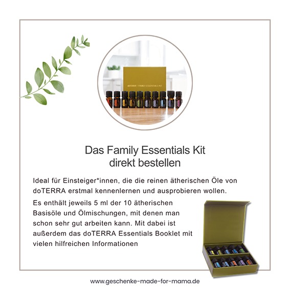 Anfangen mit ätherischen Ölen doterra Family Essentials Kit