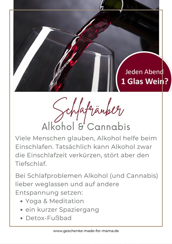 Alkohol und Cannabis als mögliche Schlafräuber – schlechter Schlaf trotz schnellerem Einschlafen