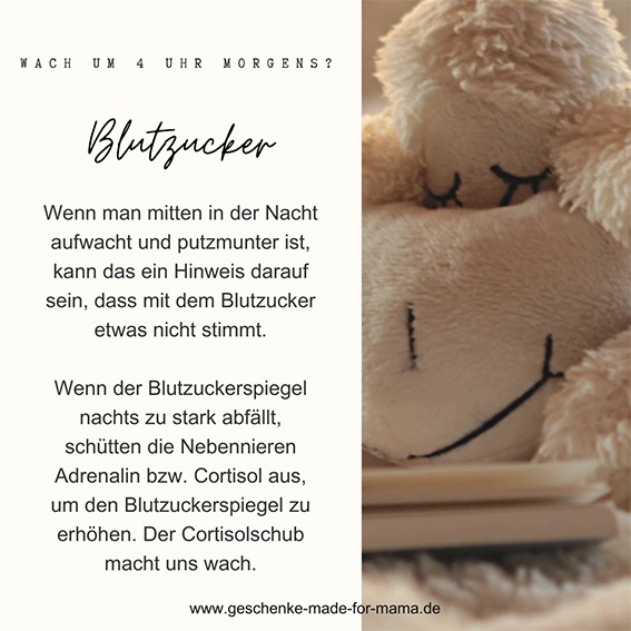 Schlechter Schlaf und plötzliches Erwachen durch Abfall des Blutzuckerspiegels