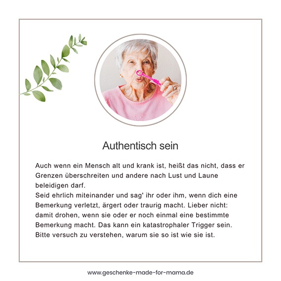 Umgang mit alten Eltern - Altersstarsinn  und authentisch sein