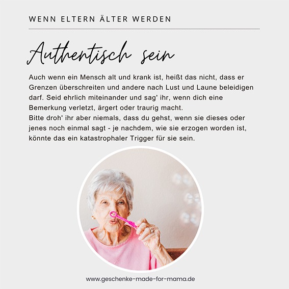 Altersstarsinn Wenn Eltern alt werden Blog Geschenke made for Mama