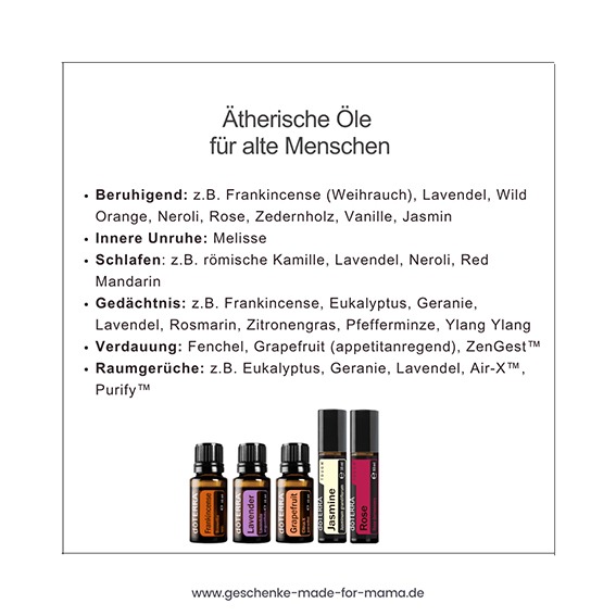 Ätherische Öle für alte Menschen Ätherische Öle für alte Menschen – Unterstützung für Schlaf, Ruhe und Wohlbefinden wenn Eltern alt werden