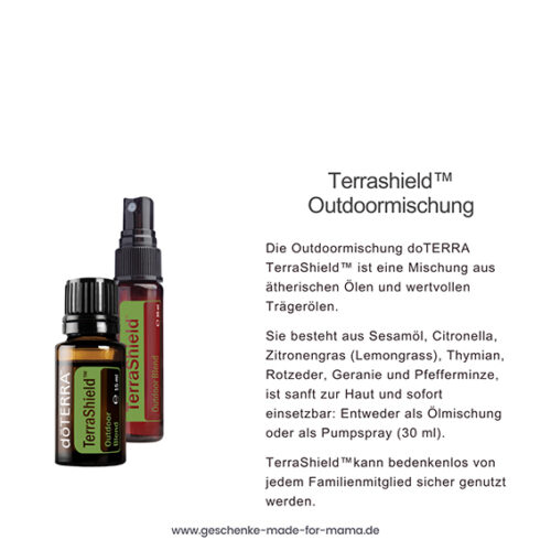 Insektenschutz mit ätherischen Ölen Outdoormischung TerraShield von doTERRA