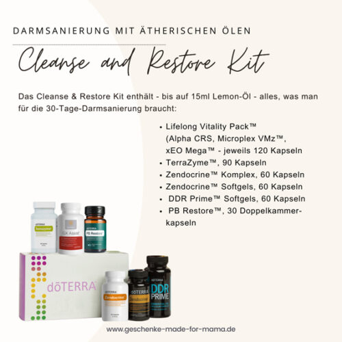 Darmsanierung mir ätherischen Ölen doTERRA Cleanse and Restore Kit online bestellen