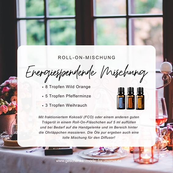 ätherische Öle für die Psyche energiespendende Mischung Familientreffen überstehen Blog Geschenke made for Mama