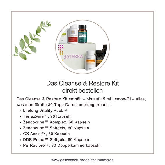Darmsanierung mir ätherischen Ölen doTERRA Cleanse and Restore Kit online bestellen