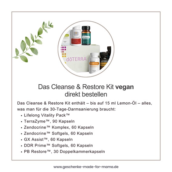 Darmsanierung mir ätherischen Ölen doTERRA Cleanse and Restore vegan Kit online bestellen