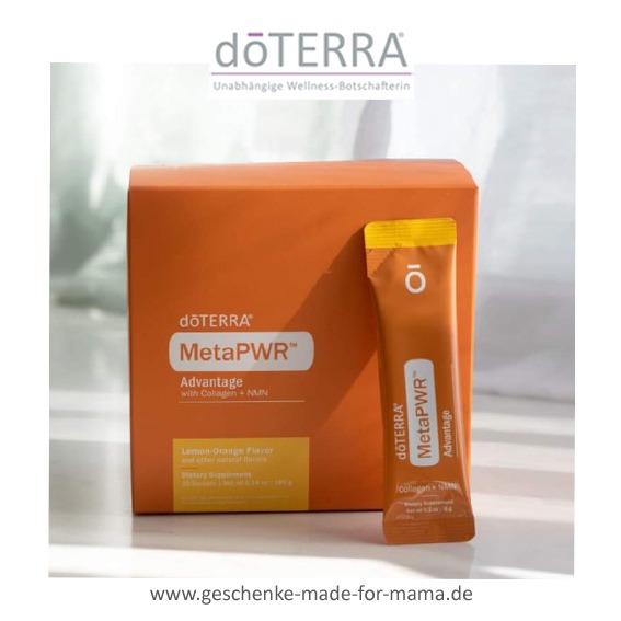 doTERRA MetaPWR Advantage – 30 Sachets mit Kollagen und NMN für Haut, Haare, Muskeln und Gelenke