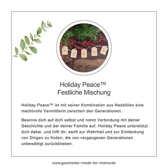 Weihnachten ätherische Öle Familientreffen doTERRA Holiday Peace 