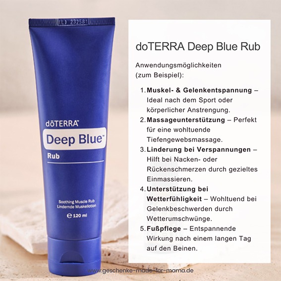 doTERRA Deep Blue Anwendung und Empfehlung