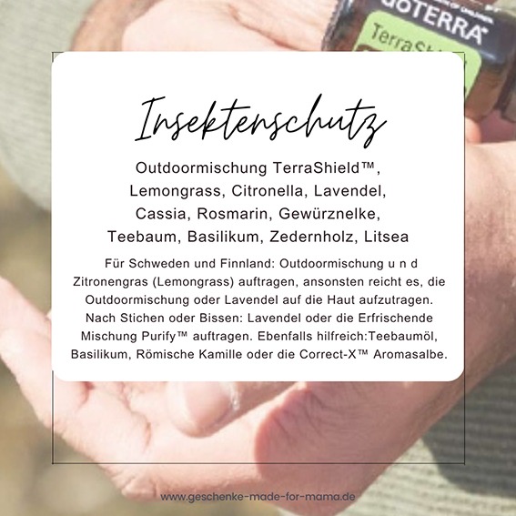 Reiseapotheke-mit-aetherischen-Oelen-Insektenschutz Schutz vor Insekten mit ätherischen Ölen Reiseapotheke Geschenke made for Mama