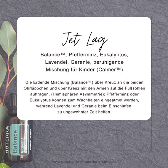 Reiseapotheke-mit-aetherischen-Oelen-Jetlag Ätherische Öle gegen Jetlag Reiseapotheke Blog Geschenke made for Mama