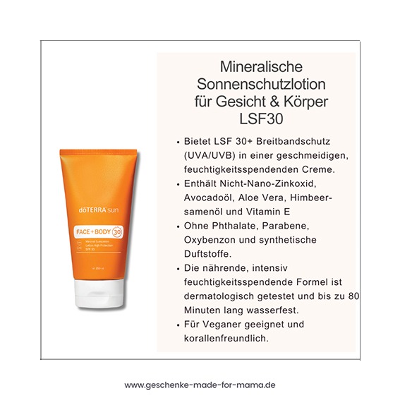 Doterra Sun mineralischer Sonnenschutz für Gesicht und Körper