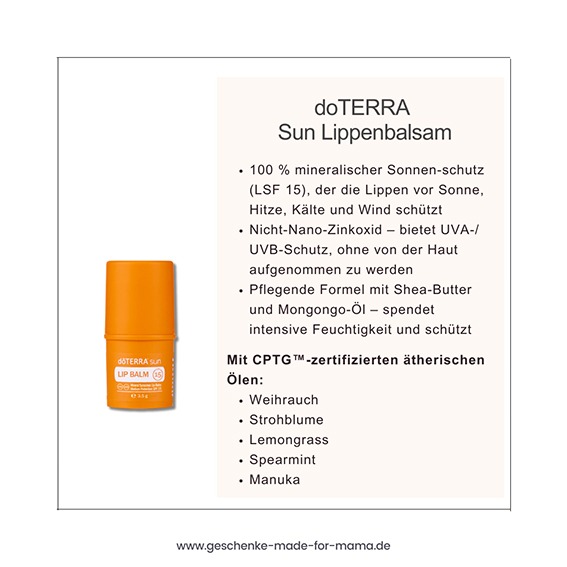 doterra Sun Lippenbalsam Lippenpflege und Schutz im Sommer