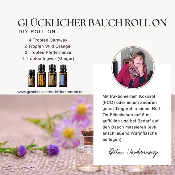 DIY Detox Roll-On Glücklicher Bauch mit ätherischen Ölen für die Unterstützung von Leber und Galle