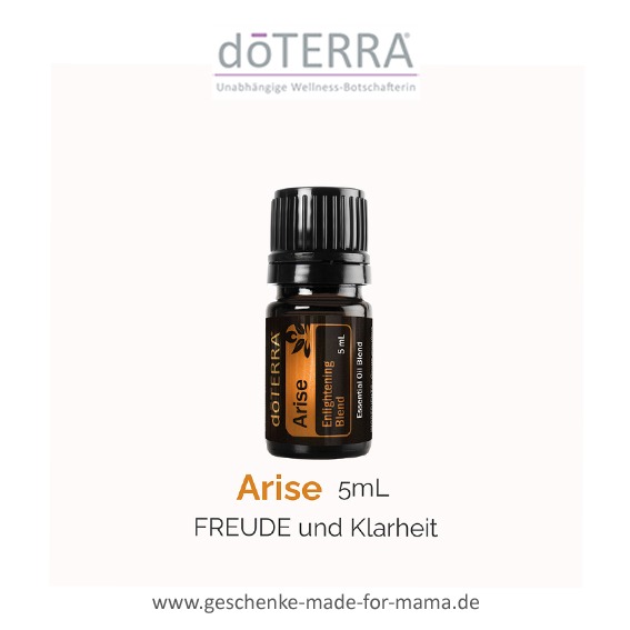 Fläschchen doTERRA Arise 5 ml – ätherische Ölmischung für Inspiration, Leichtigkeit und Freude. Ideal zur Unterstützung einer belebenden Yogapraxis