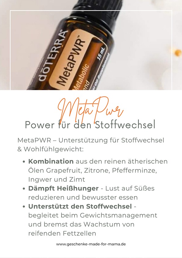doTERRA MetaPWR ätherische Ölmischung zur Unterstützung von Stoffwechsel, weniger Heißhunger und Wohlfühlgewicht