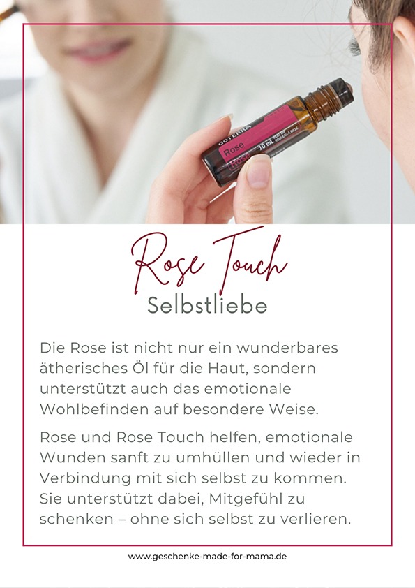 Geschenke für Mama – Rose Touch ätherisches Öl für Selbstliebe, emotionale Balance und Hautpflege